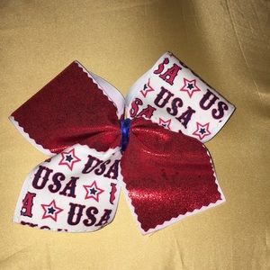 usa/4th of july cheer bow